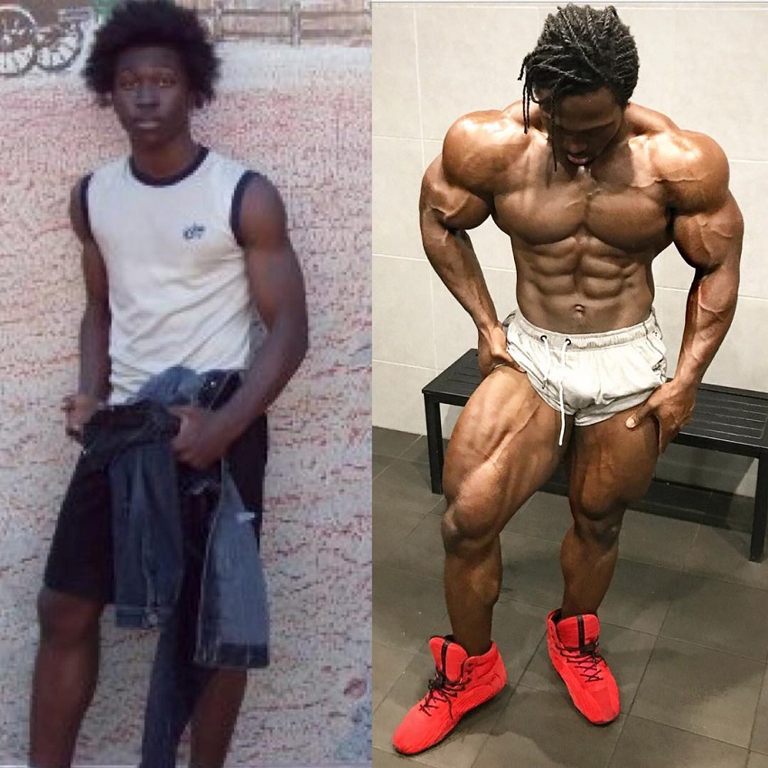 Kwame Duah bodybuilding transformation before-after