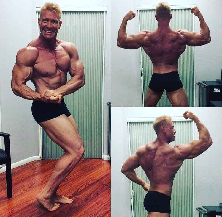 Brandon Budlong posing shirtless looking muscular and ripped