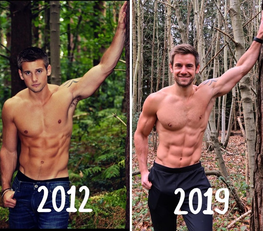 Alex Crockford body transformation from 2012 to 2019