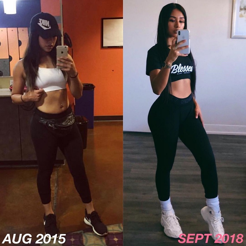 Jazmin Gonzalez before and after fitness transformation