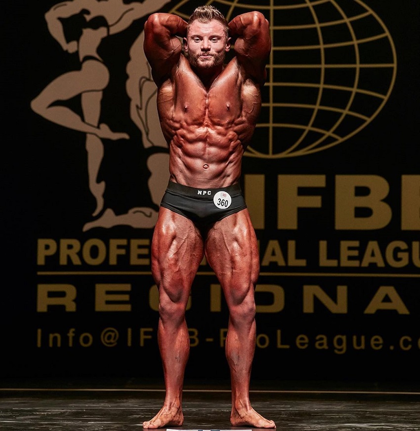 Luke Hulme flexing most muscular