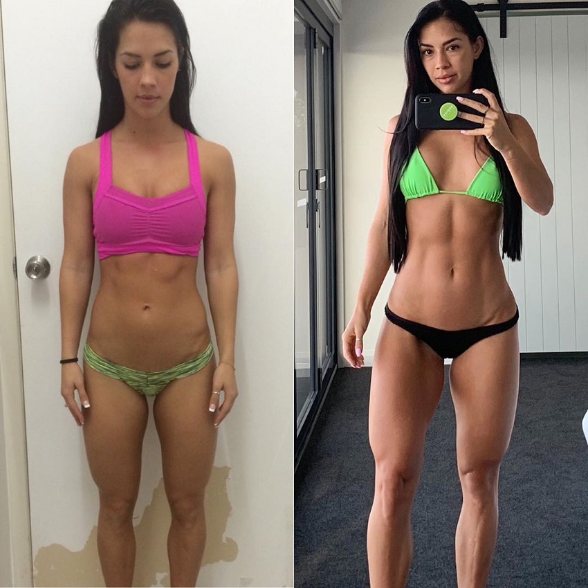 Rachel Dillon before and after fitness body transformation