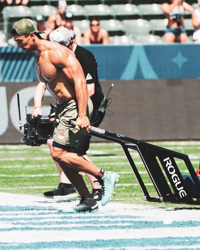 Garret Fisher competing in a CrossFit contest