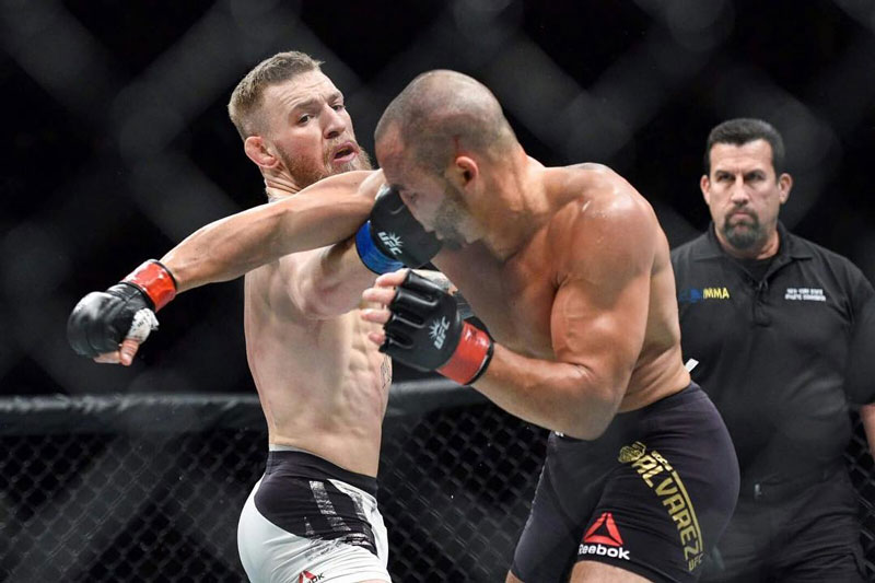 Conor McGregor fighting in UFC